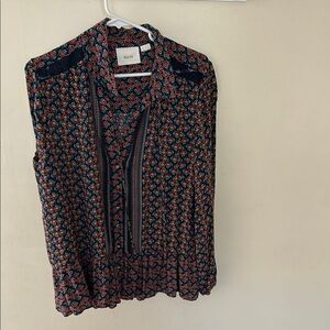 Anthropologie Paisley-Print Sleeveless Camisole in Black, Red, Teal